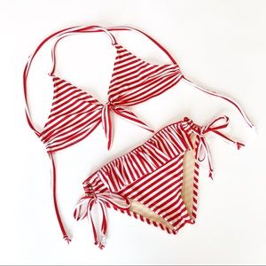 Candy stripe swimsuit